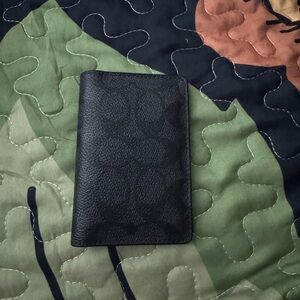 Coach Black Leather Card Wallet/ pocket organizer